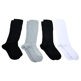 Copper Life 4-pack SnugStay Wide Knee-High Socks