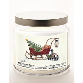 Courtside Market Believe Wax Candle in Glass Jar with Silver Lid