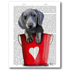 Courtside Market Buckets of Love Dachshund 30x40 Canvas Wall Art