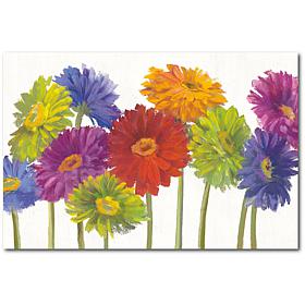 Courtside Market Colorful Gerbera Daisies Canvas Wall Art - 12" x 18"