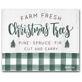 Courtside Market Farm Fresh Christmas Trees 18x26 Canvas Wall Art