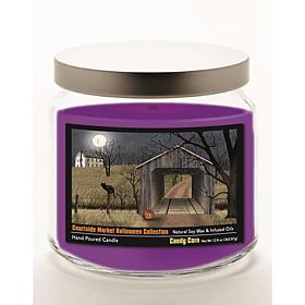 Courtside Market Halloween Harvest Moon Cat Candy Corn Soy Wax Candle