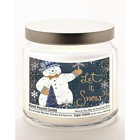 Courtside Market Let it Snow Infused Soy Candle in Glass Jar with Lid