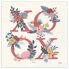 Courtside Market Love Letters VIII 24x24 Canvas Wall Art