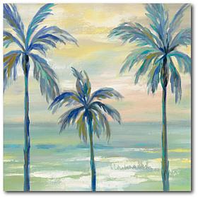 Courtside Market Marine Layer Palms Crop 16x16 Canvas Wall Art