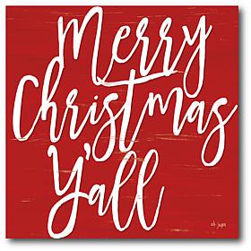 Courtside Market Merry Christmas Y'all 30x30 Canvas Wall Art