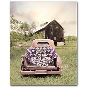 Courtside Market Petunia Truck 20x24 Canvas Wall Art