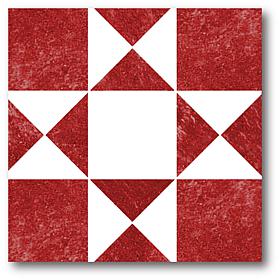 Courtside Market Quilt Square True Red 5 Canvas Wall Art -  30" x 30" 