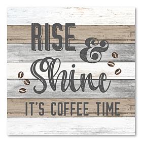 Courtside Market Rise and Shine Canvas Wall Art - 16" x 16"