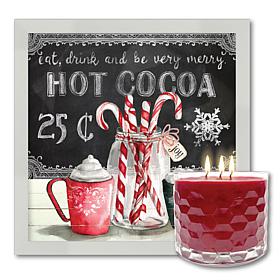 Courtside Market Season's Greetings Artboard & 13.5 oz. 3-Wick Candle