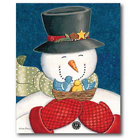 Courtside Market Snowman II 16x20 Canvas Wall Art