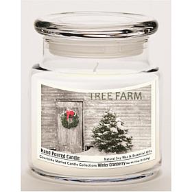 Courtside Market Soy Candle w/ Essential Oils + Glass Lid - Tree Farm