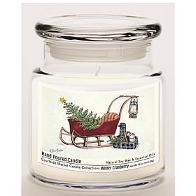 Courtside Market Soy Candle w/ Essential Oils + Lid - Santa's Sleigh