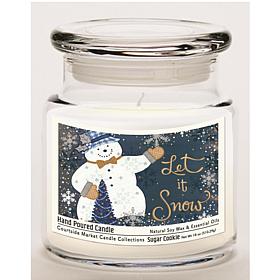 Courtside Market Soy Candle with Essential Oils + Lid - Let It Snow