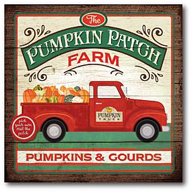 Courtside Market The Pumpkin Patch Farm 14"x14" Board Art