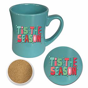 Courtside Market Tis the Season 19oz Dinner Mug & Coaster Set