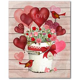 Courtside Market Valentine Bucket 16x20 Canvas Wall Art