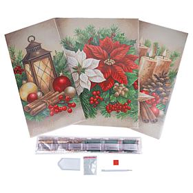 Craft Buddy Crystal Art Canvas Triptych - Christmas Glow