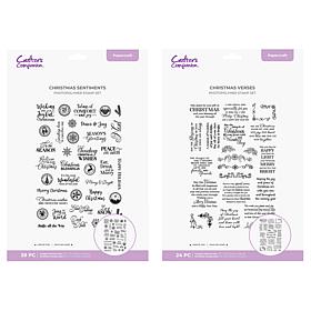 Crafter's Companion A4 Christmas Verse Stamps