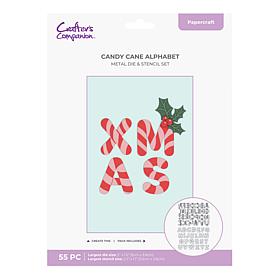 Crafter's Companion Candy Cane Alphabet Die & Stencil Set
