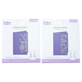 Crafter's Companion Cutting Edge Rub Ons - Florals & Swirls
