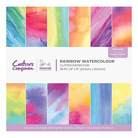 Crafter's Companion Rainbow Butterfly Glitter Paper Pad