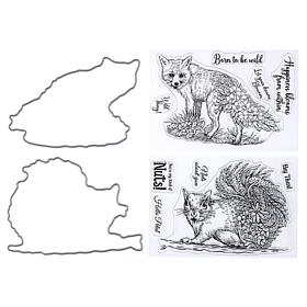 Crafter's Companion Sheena Garden Visitors Stamp & Die Set - Fox