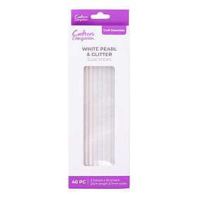 Crafter's Companion White Pearl and Glitter Glue Sticks - Set of 40
