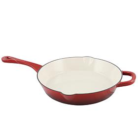 Crock Pot Zesty Flavors Enameled 12" Round Cast Iron Skillet in Sca...