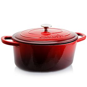 Crock Pot Zesty Flavors7 Qt Cast Iron Dutch Oven in Scarlet Red