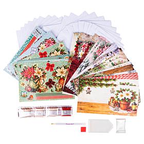 Crystal Art® Winter Poinsettia Papercraft Card Kit