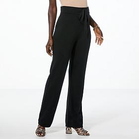 Curations x Amy Morrison Cashmere-Blend Wide-Leg Pull-On Pant