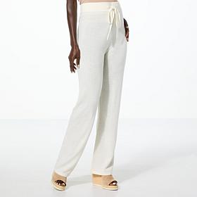 Curations x Amy Morrison Cashmere-Blend Wide-Leg Pull-On Pant