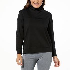 Curations x Nicole Hickl Angled Yoke Mock-Neck Top 