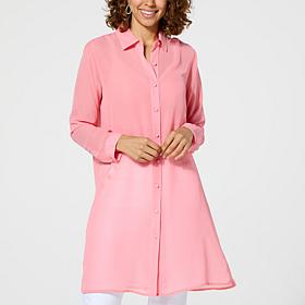 Curations x Nicole Hickl Button-Down Chiffon Duster