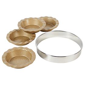 Curtis Stone 4-pack Dura-Pan+ Mini Pie Pans with Cutter
