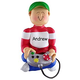 Custom Personalized Male Video Game Player Ornament