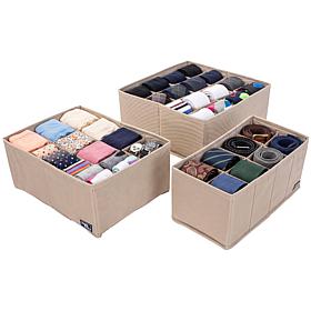 dbest 3-piece Drawer Organizers with Custom Grids