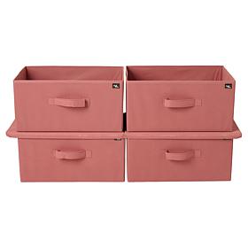 dbest 4-piece Folding Fabric Storage Boxes (16"x11.25"x7.75")