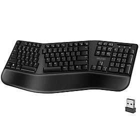 Delton KB200 Ergonomic 24G Wireless Keyboard for PC Laptop