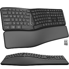 Delton KB250 Wireless Rechargeable Ergonomic Keyboard and Wrist Rest