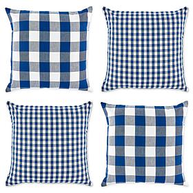 Design Imports Gingham Buffalo Check Pillow Covers Set of 4