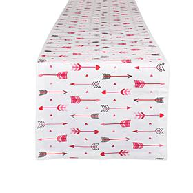 Design Imports Hearts and Arrow Print Table Runner - 14" x 72" 