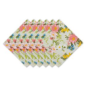 Design Imports Set of 6 Spring Bouquet Napkins