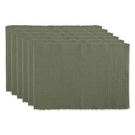 Design Imports Solid Ribbed Placemats 6-pack