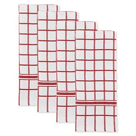 Design Imports Windowpane Terry Kitchen Towel 4-Pack
