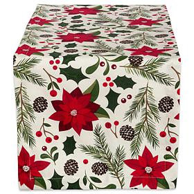 Design Imports Woodland Christmas Printed Table Runner 14-in x 72-in
