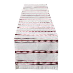 Design Imports Zig Dobby Stripe Table Runner - 14" x 108"