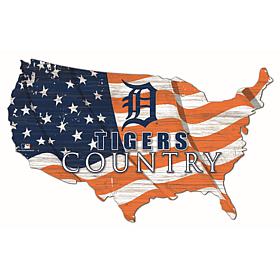 Detroit Tigers USA Shape Flag Cutout