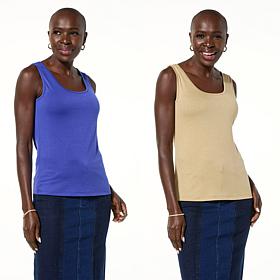 DG2 by Diane Gilman 2-pack U-Neck Tank